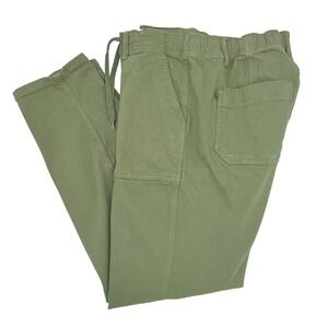 Judy‎ Blue Olive Green Garment Dyed Utility Jogger Pants Women's Size 9/29 EUC